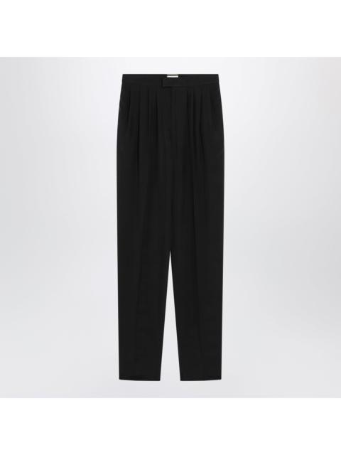 SAINT LAURENT Saint Laurent Tailored Trousers In Black Habutai Silk Women
