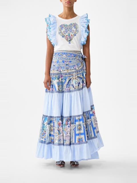 CAMILLA DOUBLE FRILL SLEEVE TEE