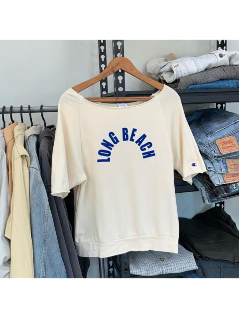 Other Designers Vintage Champion Sweater Short Sleeve LONG BEACH