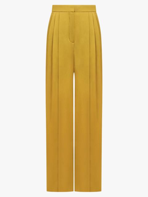 NINA RICCI WIDE LEG PLEAT PANT | GOLD