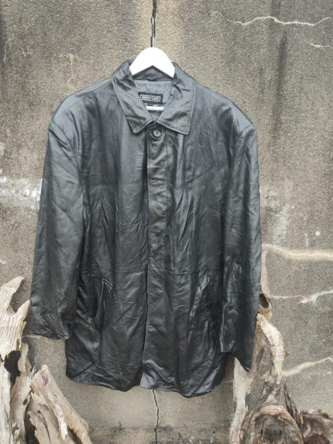 Other Designers Designer - Roberto Massini Black Leather Jacket