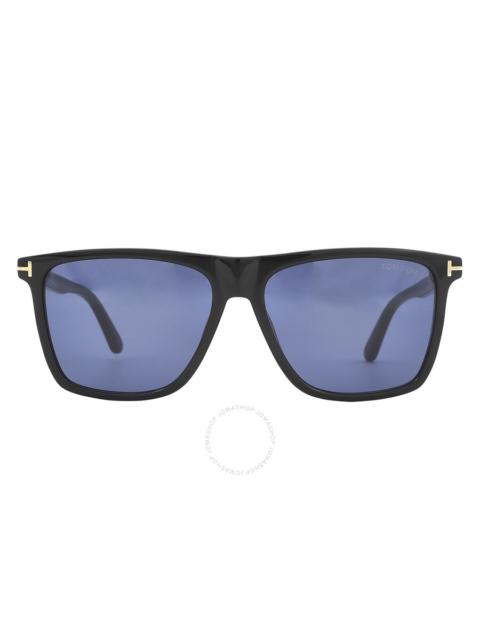 TOM FORD Tom Ford Fletcher Blue Browline Men's Sunglasses FT0832 01V 57