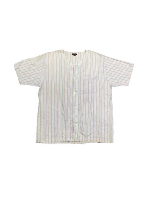 CELINE Mandarin Collar Stripped Shirt