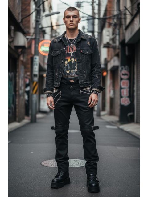 Other Designers Japanese Brand - RARE🔥Vintage Complex Escape Bondage Grunge Zipper Pants 32"