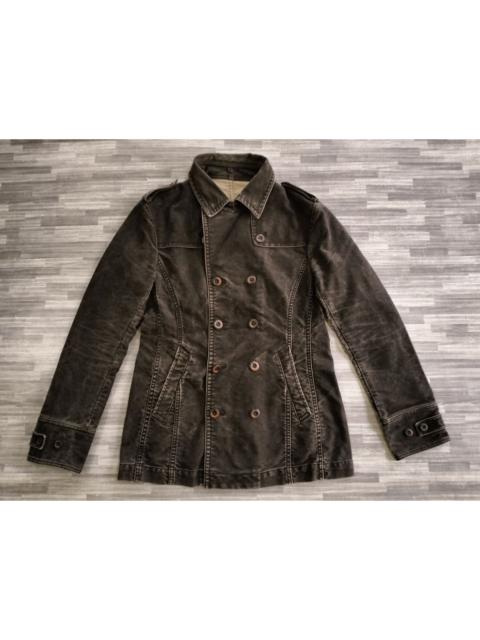 Other Designers Issey Miyake TeteHomme Double Breasted Coat Jacket StoneWash
