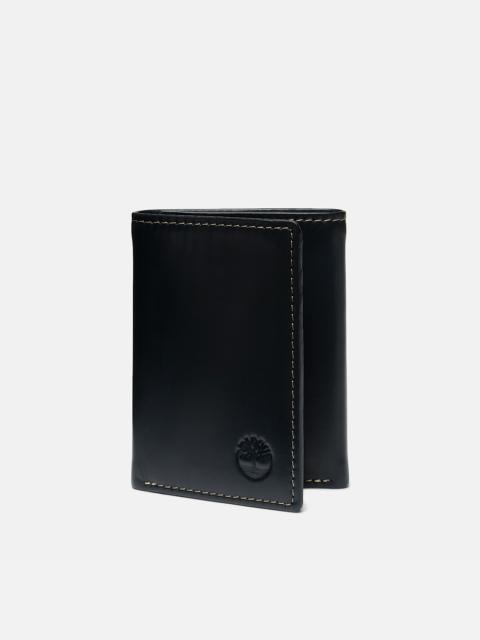 Timberland Men's Smooth Leather Trifold Wallet