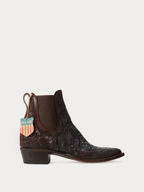 RRL by Ralph Lauren Plainview Hand-Tooled Leather Boot