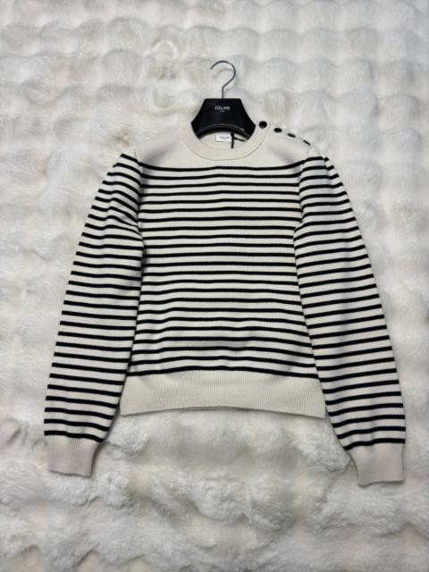 CELINE Celine's new striped knit sweater