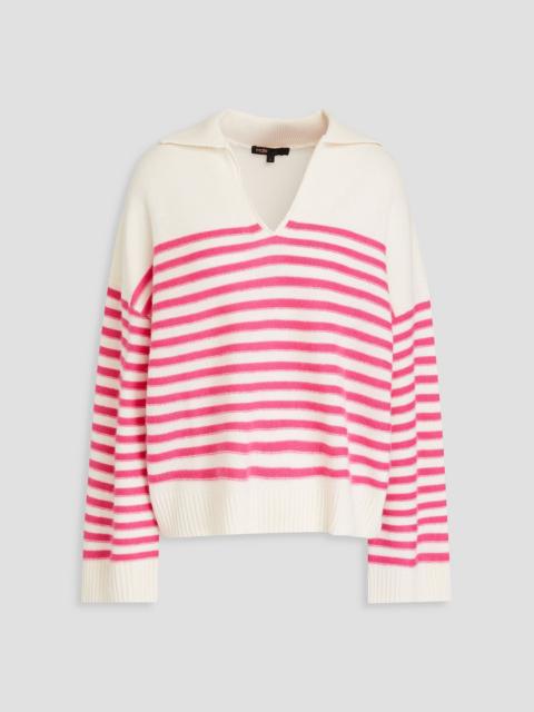 maje Striped cashmere sweater