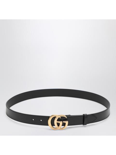 GUCCI Gucci Gg Marmont Black Belt With Glossy Buckle Men
