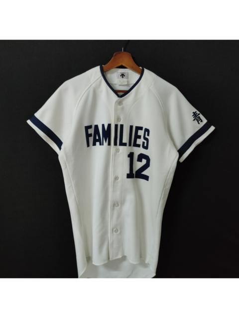 Other Designers Vintage - VINTAGE DESCENTE FAMILES SPELL OUT BIG LOGO BUTTON UP SHIRT