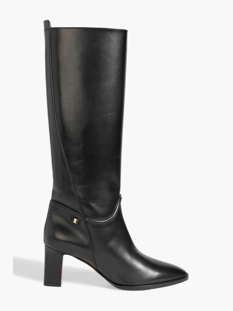 FERRAGAMO Torris 70 leather knee boots