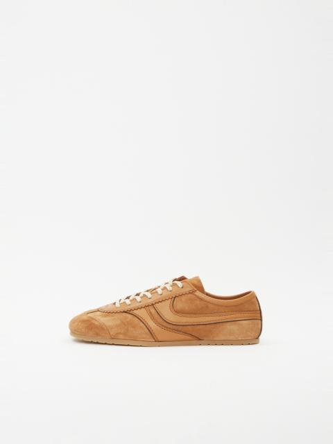 Dries Van Noten Suede Leather Trainer — Tan