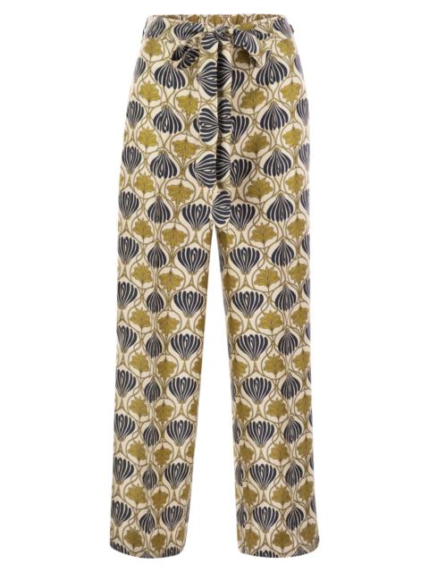 'S Max Mara S Maxmara Women Timec - Printed Silk Fluid Trousers