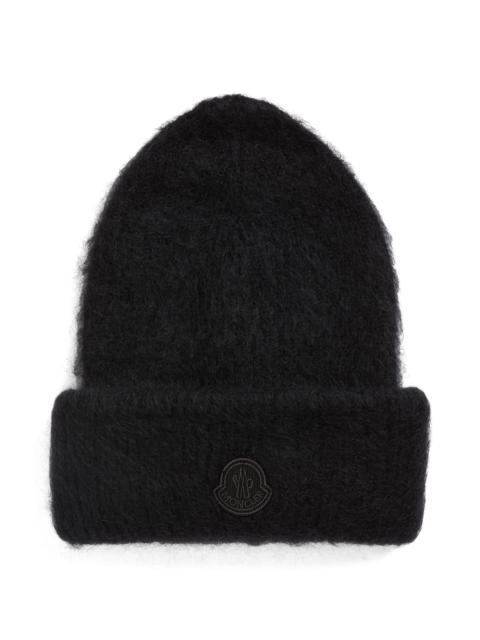 Moncler Moncler Edit Mohair Blend Beanie in Black at Nordstrom