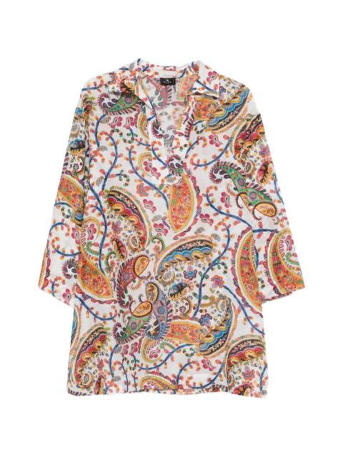 Etro Etro Women Paisley-Print V-Neck Beach Kimono Shirt
