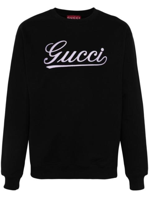 embroidered-logo sweatshirt