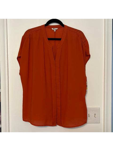 Other Designers Kut from the Kloth Burnt Orange Drapey Top