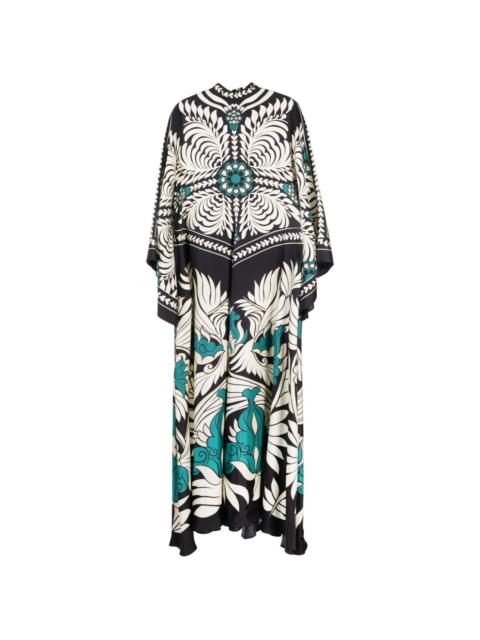 La DoubleJ Magnifico abstract-print silk dress