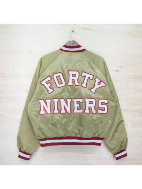 Other Designers Vintage 90s NFL San Fransisco Forty Niners By Chalk Line Big Logo Embroidered Bomber Satin Varsity