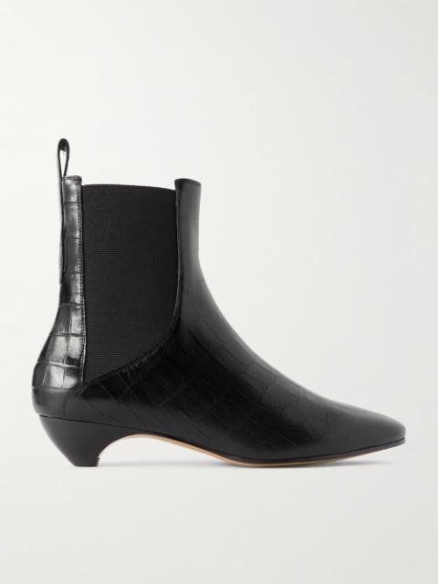 LE MONDE BÉRYL Allegra Croc-effect Leather Chelsea Boots