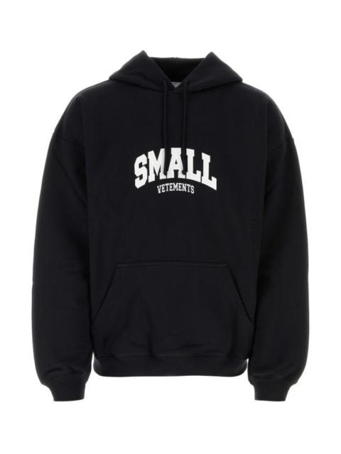 VETEMENTS Vetements Man Black Cotton Blend Oversize Sweatshirt