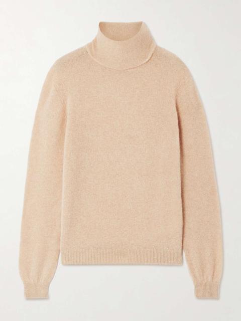 Cashmere and silk-blend bouclé turtleneck sweater