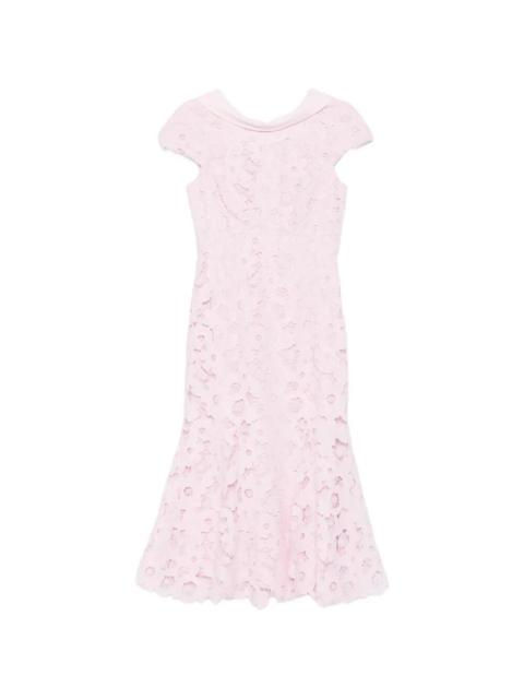 self-portrait Lace Scoop Back Midi Dress