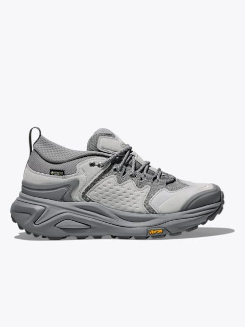 HOKA Elite Terrain System Kaha 3 Low GTX Shoes in Galactic Grey/Stardust