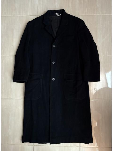 Yohji Yamamoto 90’S YOHJI YAMAMOTO IMPER MEABLE BLACK WOOL LONG COAT JACKET