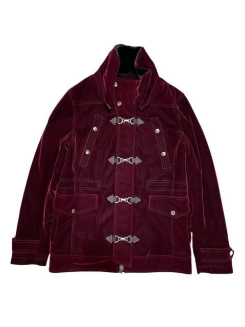 Other Designers Japanese Brand - Semantic Design Red Velour/Velvet Cargo Jacket