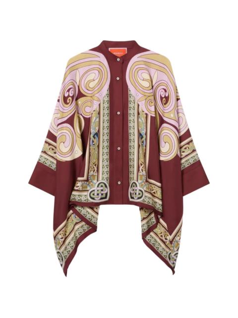 La DoubleJ Foulard Shirt in Burgundy