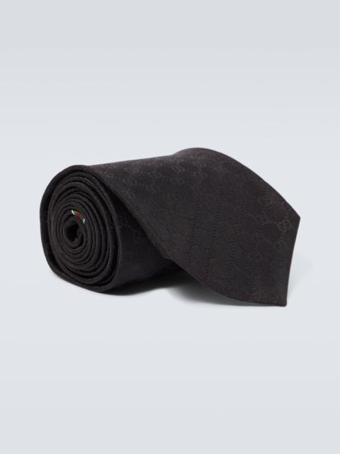 GUCCI GG silk twill tie