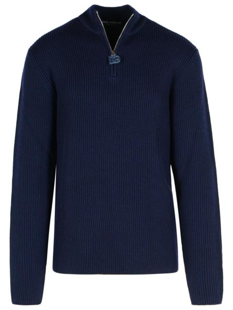 Dolce & Gabbana Dolce & Gabbana Navy Virgin Wool Sweater Men