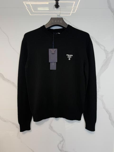 Prada Prada Logo Patch Knit Sweater