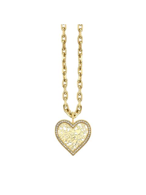 SYDNEY EVAN Large Icon Wallpaper Heart Charm Necklace