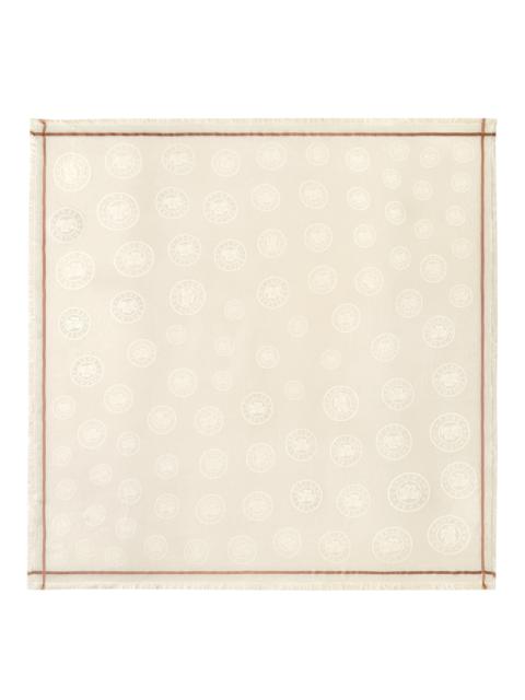 Longchamp La Médaille Longchamp Shawl Ivory - OTHER