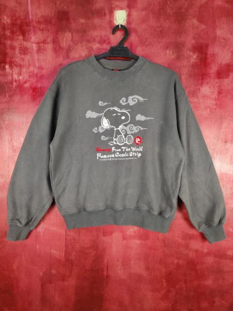 Other Designers Japanese Brand - Peanuts (Snoopy) Gray faded japan sweatshirt Sweater #4706