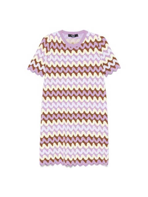 wave-print dress