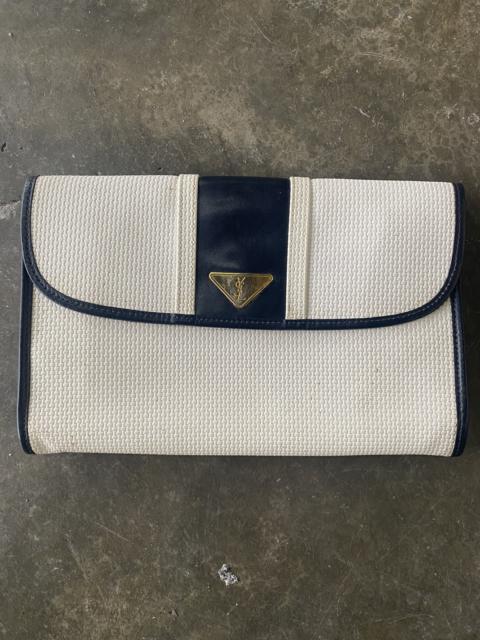 Other Designers Vintage - Authentic Vintage Yves Saint Laurent White Clutch Bag