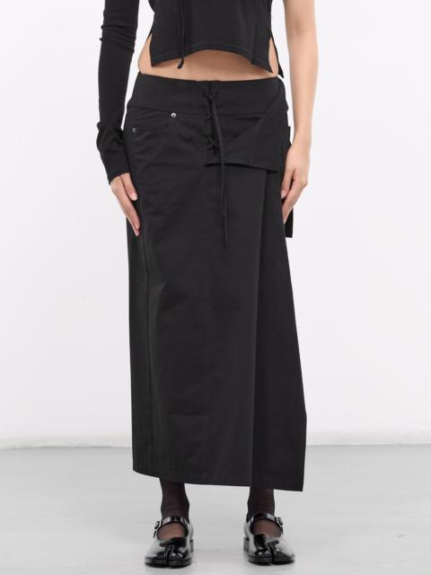 Yohji Yamamoto Lace-Up Maxi Skirt