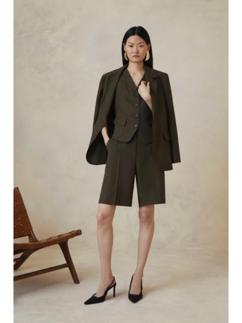 KAREN MILLEN The Founder Premium Tailored Tencel Linen Walking Shorts