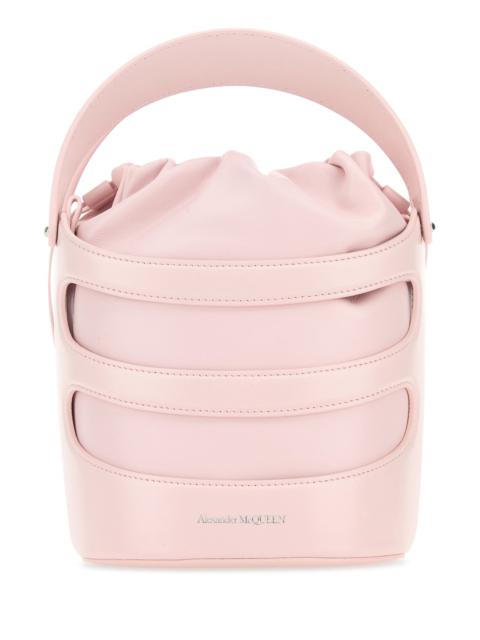 Alexander McQueen Pastel pink leather The Rise bucket bag