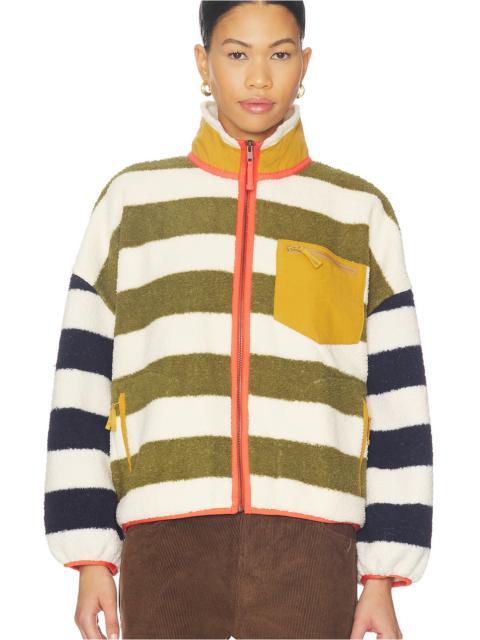 THE GREAT. Plush Terrain Full Zip Jacket