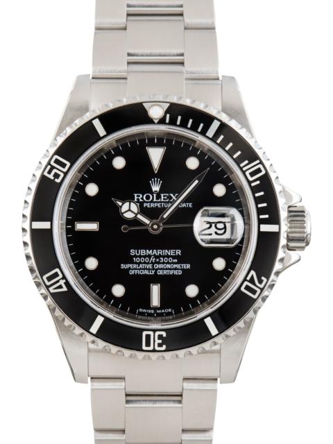 ROLEX Rolex Submariner No Holes Case Ref 16610T