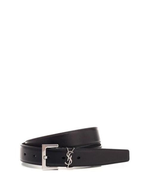 SAINT LAURENT Saint Laurent Monogram Belt Black Men
