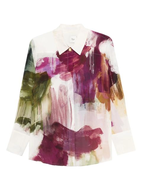 Aje. Atomic button print shirt
