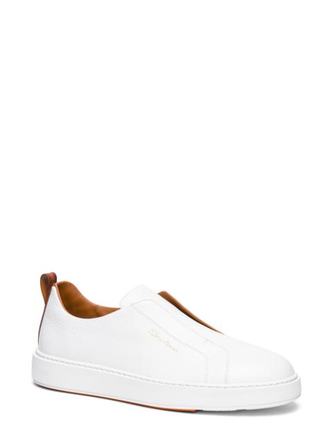 Santoni Santoni Victory Laceless Slip-On Sneaker in White at Nordstrom