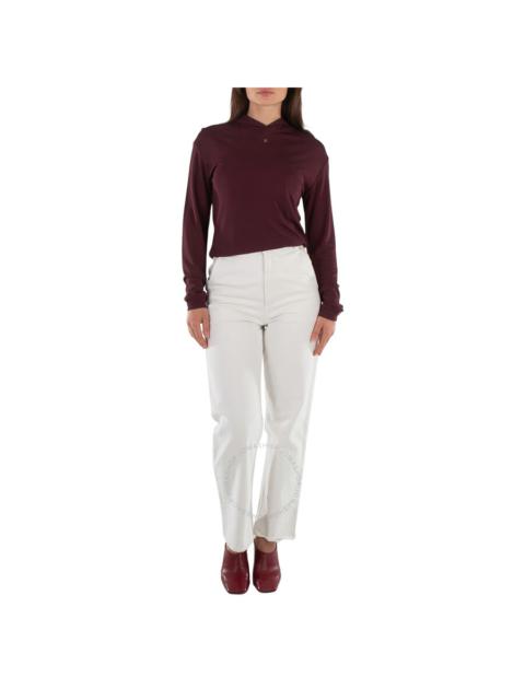 Other Designers Bally Ladies Bone Cotton Denim Jeans