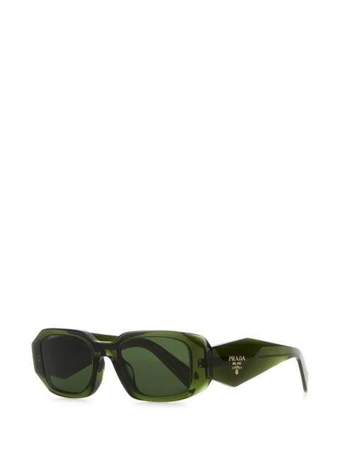 Prada Prada Women Army Green Acetate Sunglasses